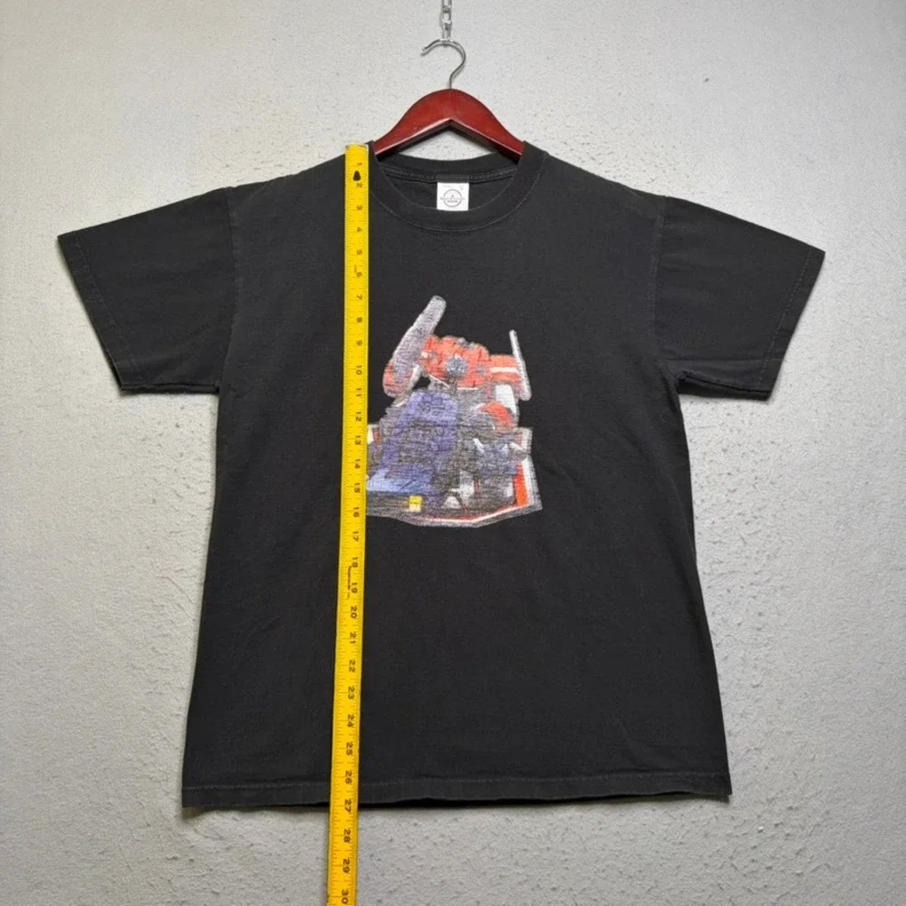 Delta T-Shirt Mens M Black Transformers Optimus Prime Vintage 90s Faded Graphic